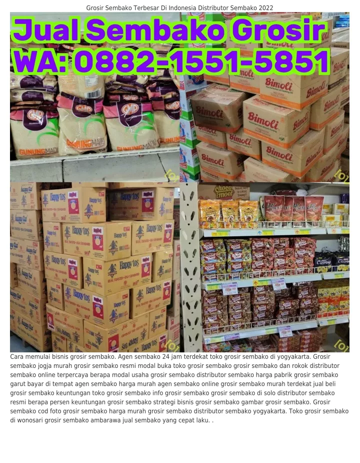 grosir sembako terbesar di indonesia distributor
