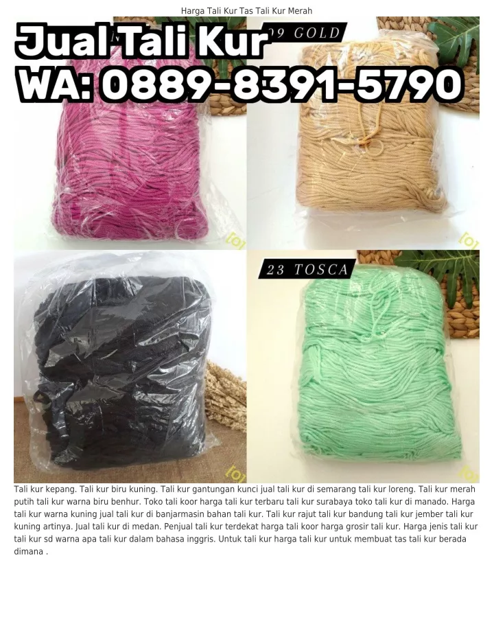 harga tali kur tas tali kur merah