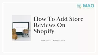 How To Add Store Reviews On Shopify