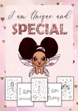 [PDF READ ONLINE] I Am Unique and Special: Positive Affirmations for Brown Girls/Coloring Book African American Children
