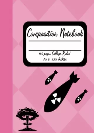 READ [PDF] Composition Notebook: 100 pages 7.5” x 9.25” College Ruled
