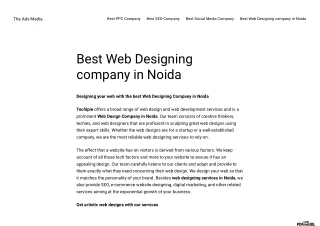 Best web designing company in Noida