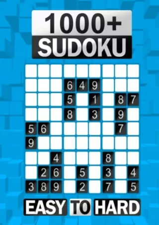 Download Book [PDF] 1000  Sudoku Puzzle Book for Adults: Easy, Medium, and Hard Sudoku with Detailed Step-by-step Soluti