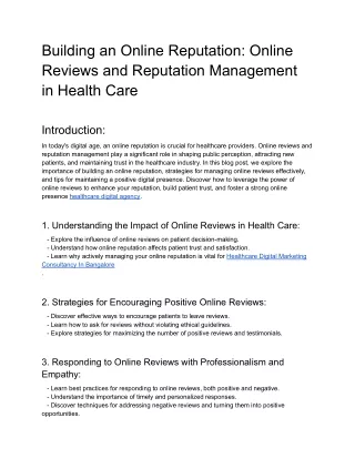 Building an Online Reputation_ Online Reviews and Reputation Management in Health Care (1)