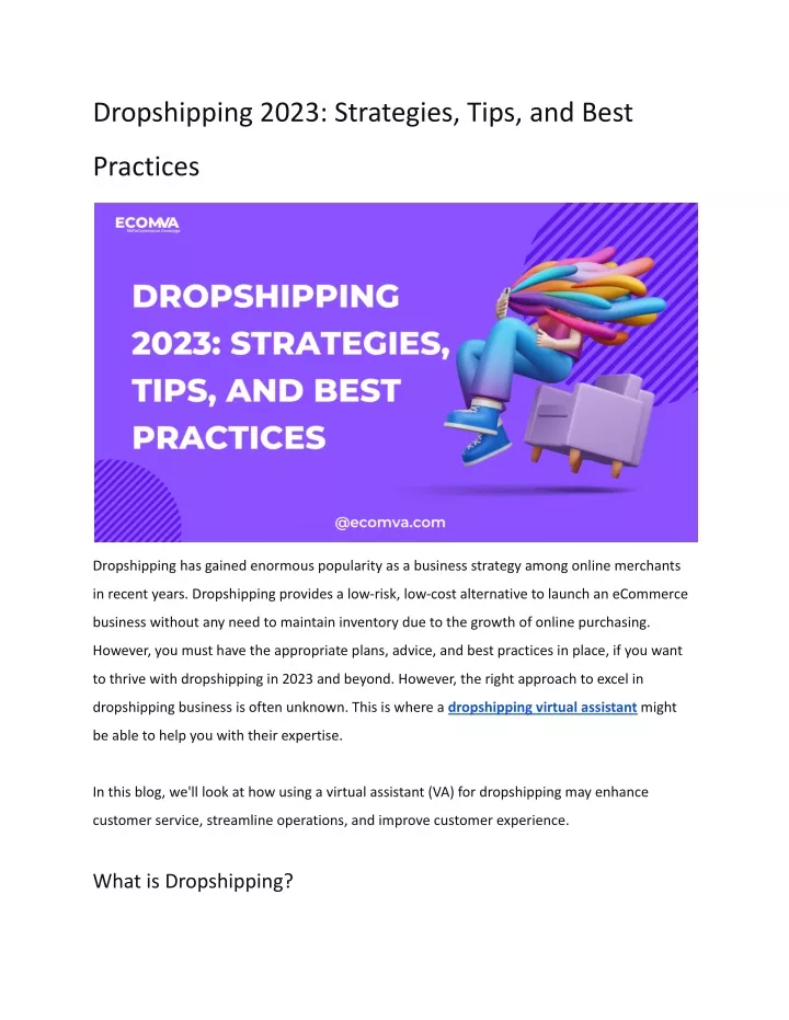 dropshipping 2023 strategies tips and best