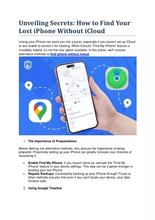 Unveiling Secrets - How to Find Your Lost iPhone Without iCloud