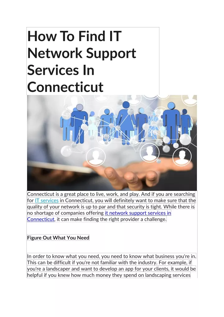 how to find it network support services