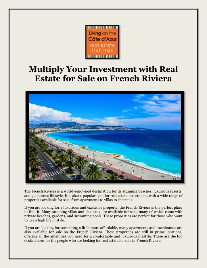 multiply your investment with real estate