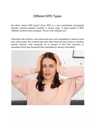 Different SPD Types