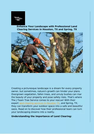 enhance your landscape with professional land