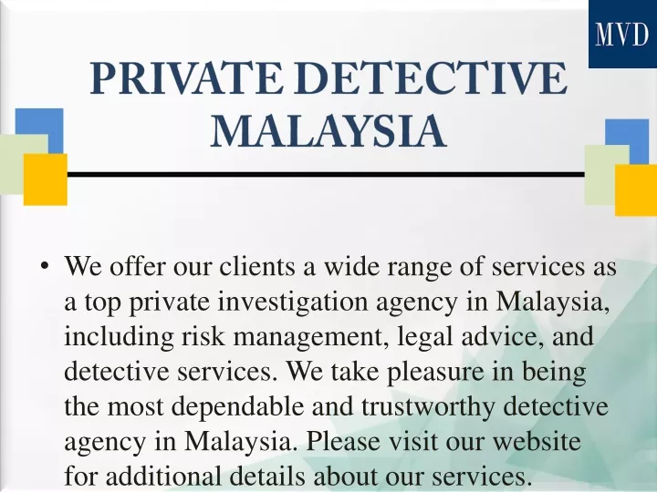 private detective malaysia