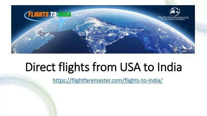 direct flights from usa to india