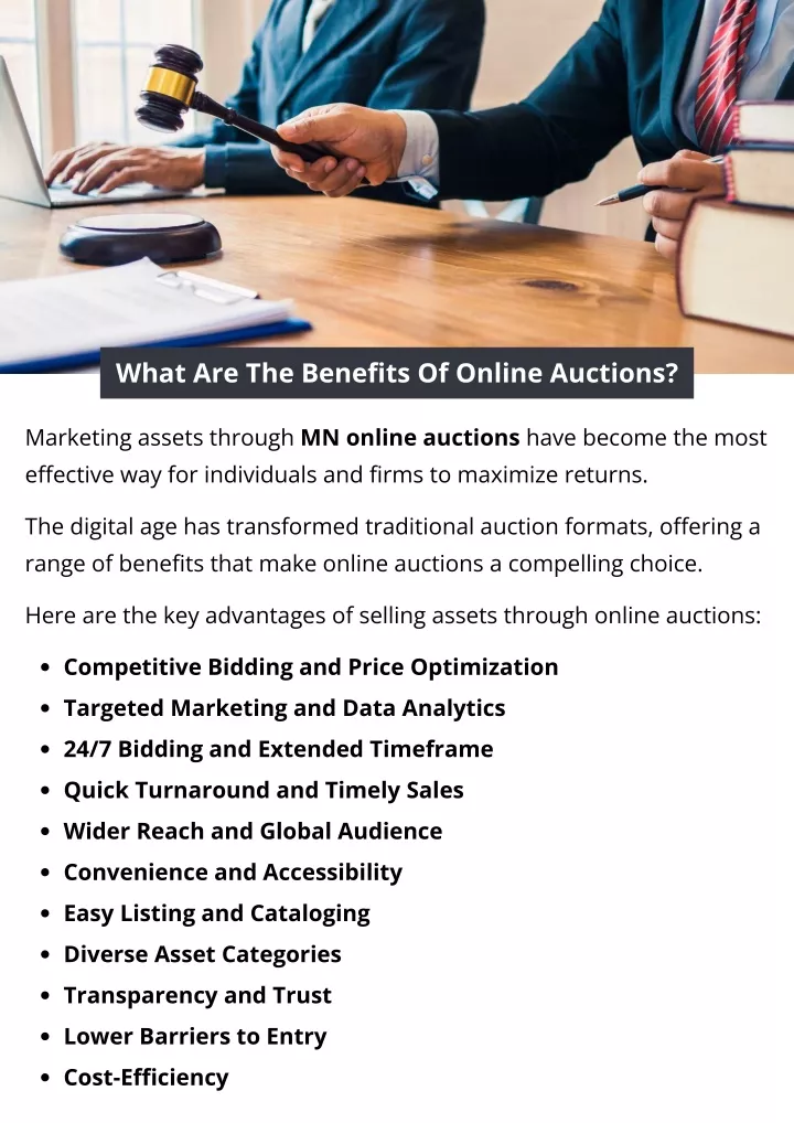 what are the benefits of online auctions