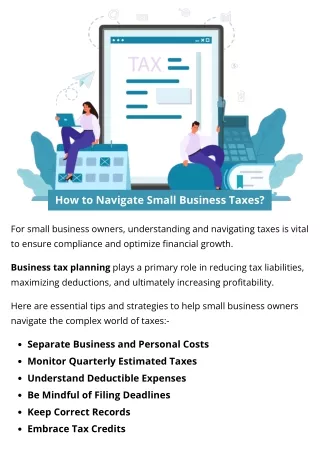 how to navigate small business taxes