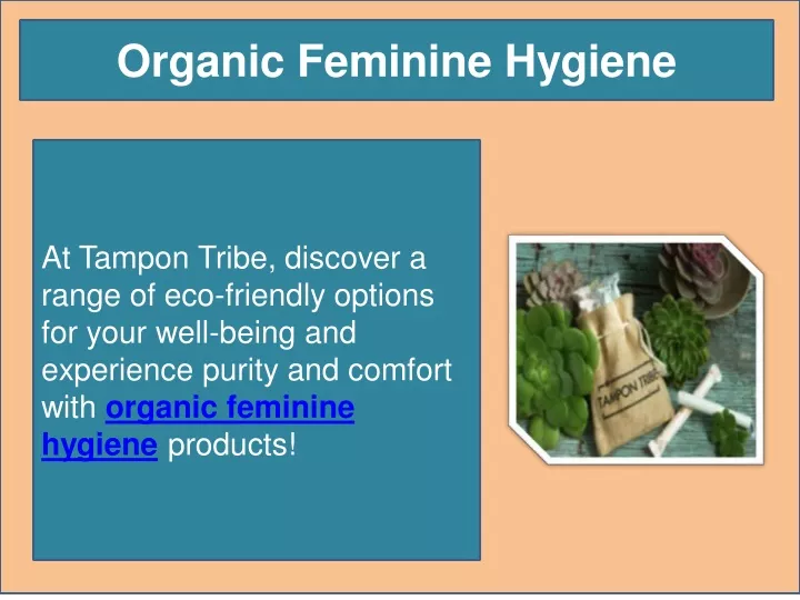 organic feminine hygiene