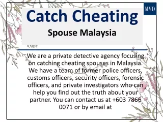 Catch Cheating Spouse Malaysia