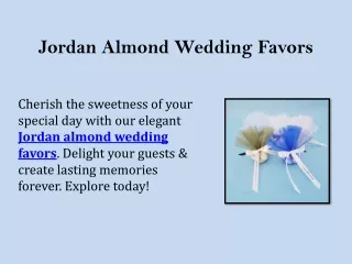 Jordan Almond Wedding Favors