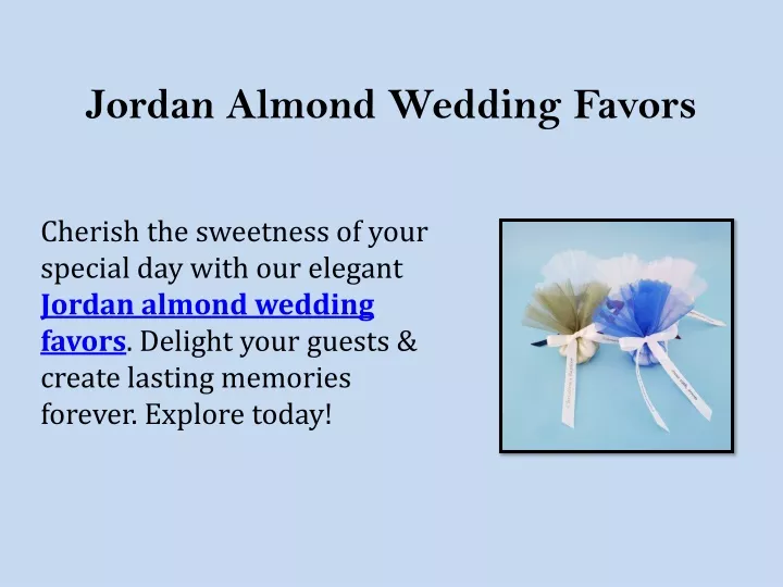 jordan almond wedding favors