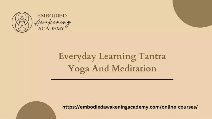 everyday learning tantra yoga and meditation