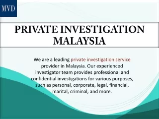 Private Investigation Malaysia