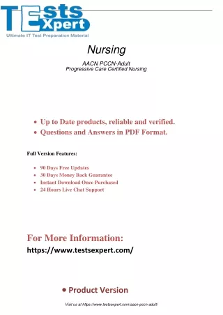 Latest Aacn-Pccn-Adult Nursing Certification 2023 Study guide Pdf Dumps Q and A