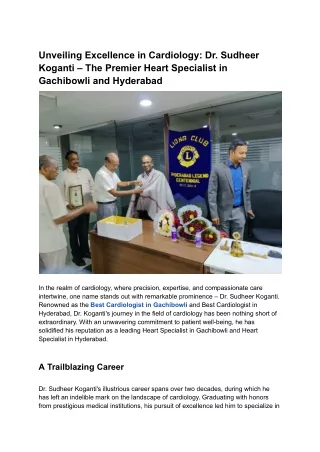 Healing Hearts in Gachibowli_ Expert Cardiologist Now in Hyderabad!