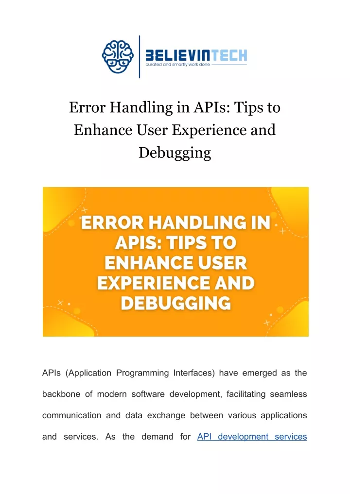 error handling in apis tips to enhance user