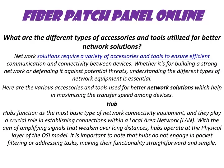 fiber patch panel online