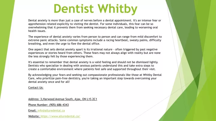dentist whitby