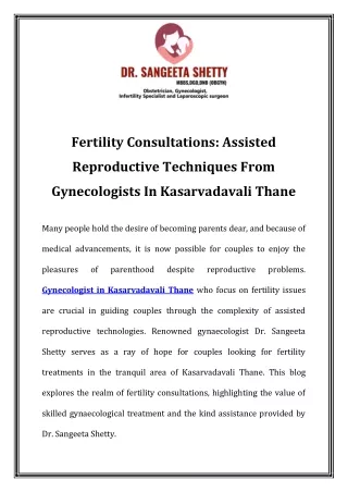 Gynecologist in Kasarvadavali Thane Call-9820197090
