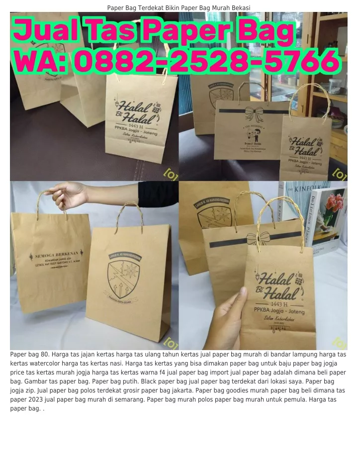 paper bag terdekat bikin paper bag murah bekasi