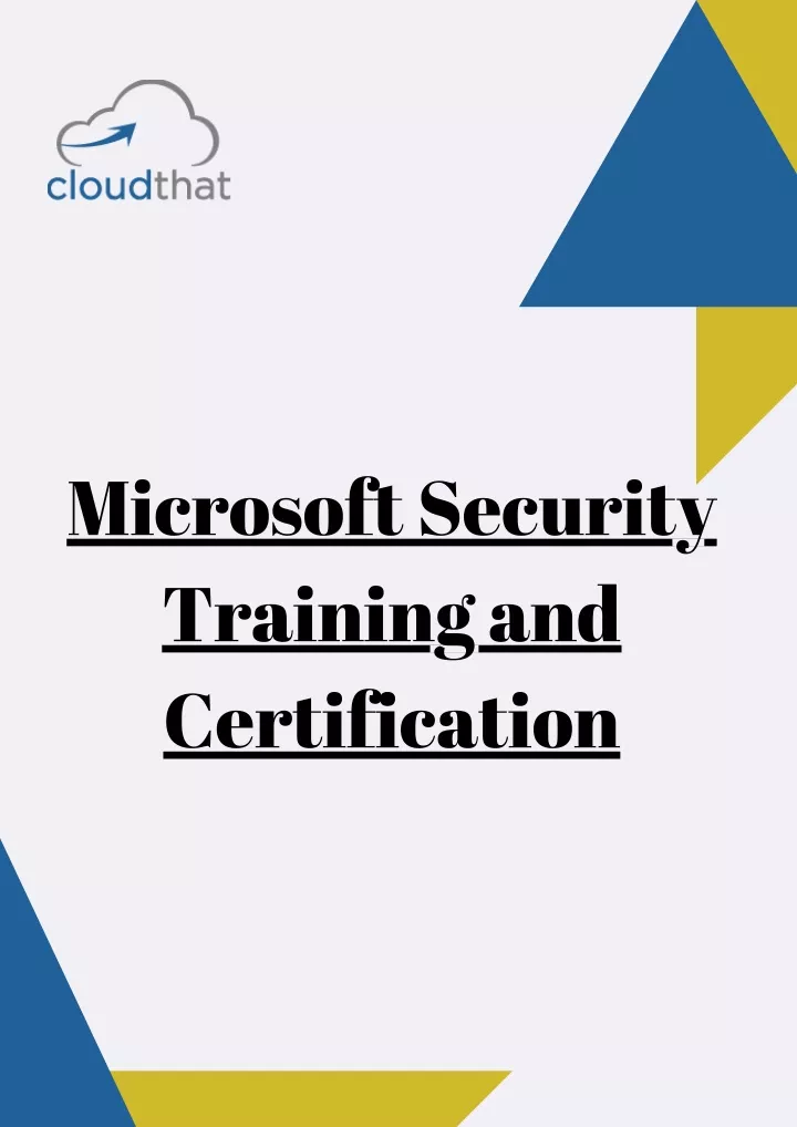 microsoft security training and certification