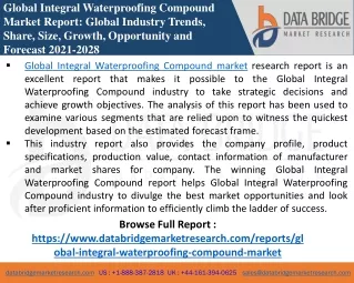 Integral Waterproofing Compound -Chemical Material