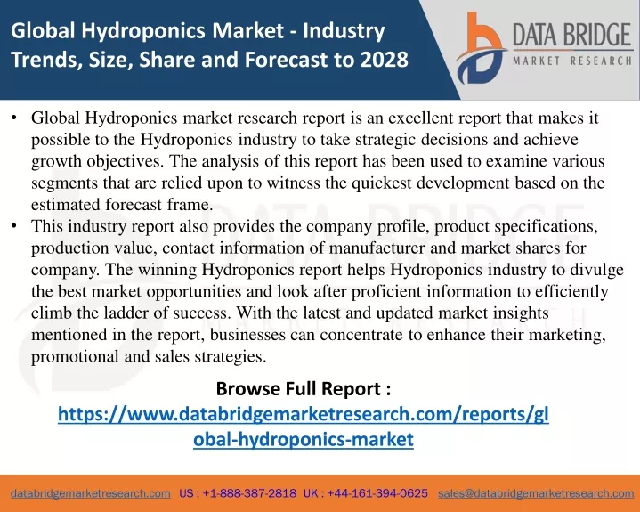 global hydroponics market industry trends size