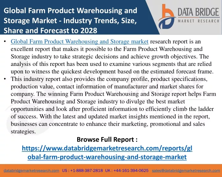 global farm product warehousing and storage