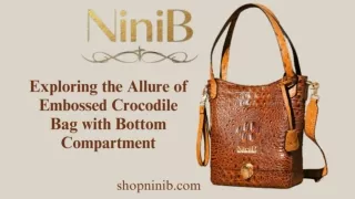 Exploring the Allure of Embossed Crocodile Bag with Bottom Compartment
