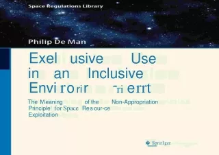 [READ DOWNLOAD] Exclusive Use in an Inclusive Environment: The Meaning of the