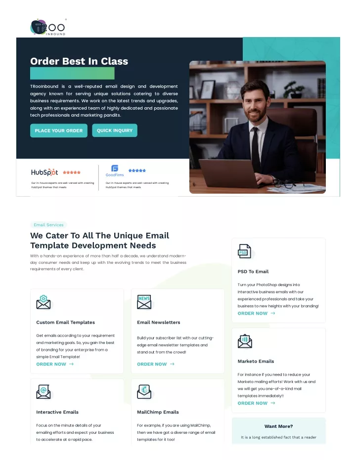 order best in class email templates