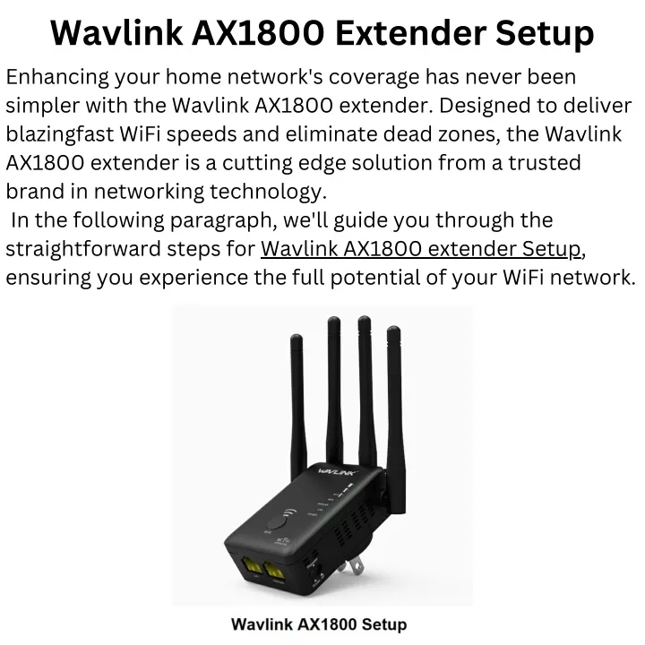 wavlink ax1800 extender setup enhancing your home