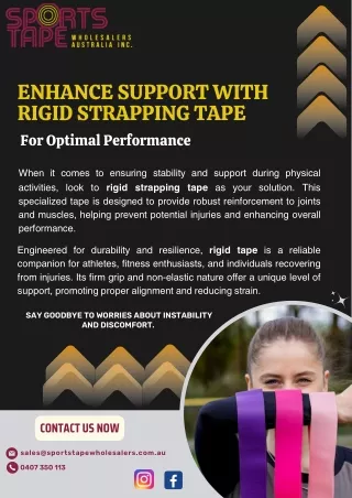Enhance Support with Rigid Strapping Tape for Optimal Performance