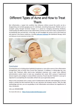 Different Types of Acne and How to Treat Them