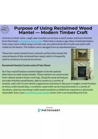 Purpose of Using Reclaimed Wood Mantel — Modern Timber Craft.pdf