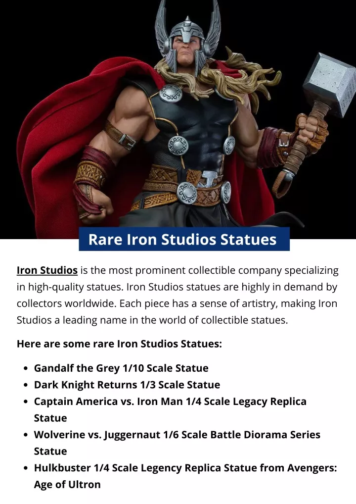 rare iron studios statues