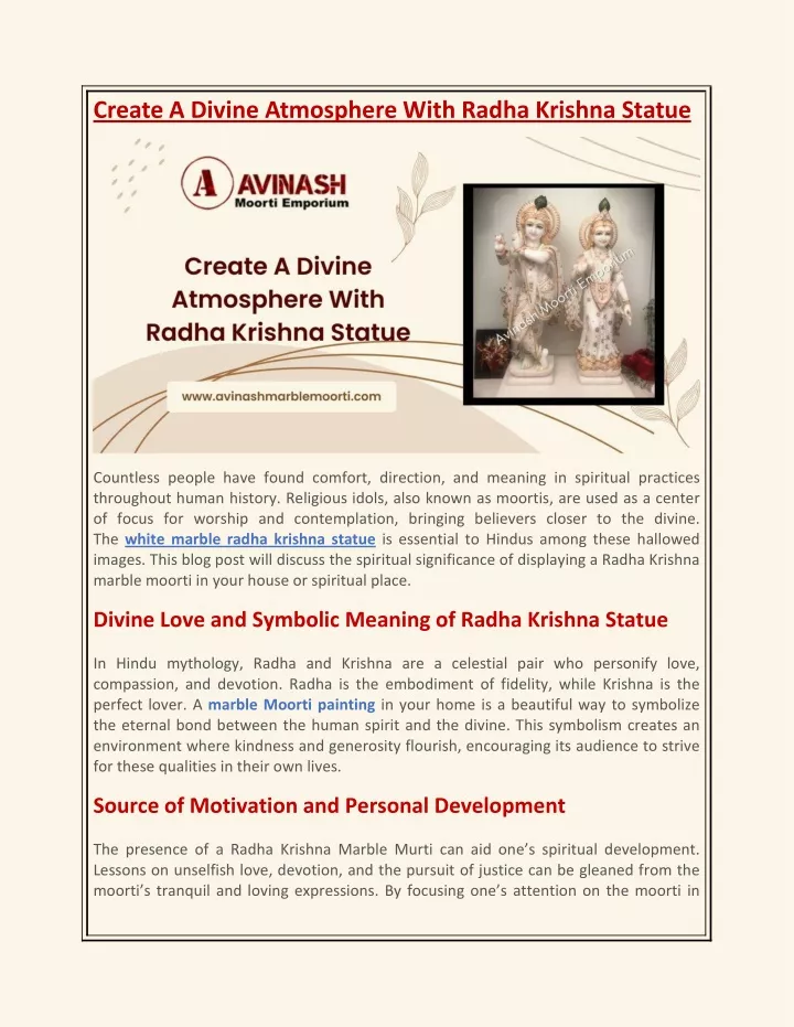 create a divine atmosphere with radha krishna