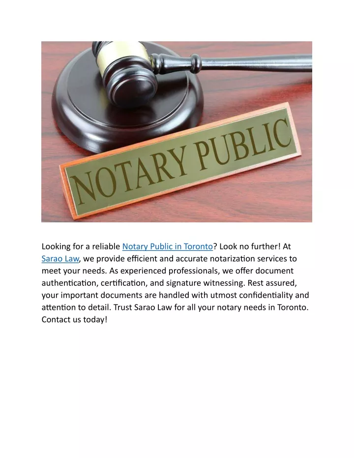 looking for a reliable notary public in toronto