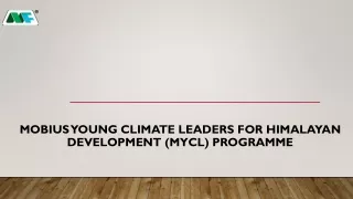 MYCL Programme - Mobius Foundation