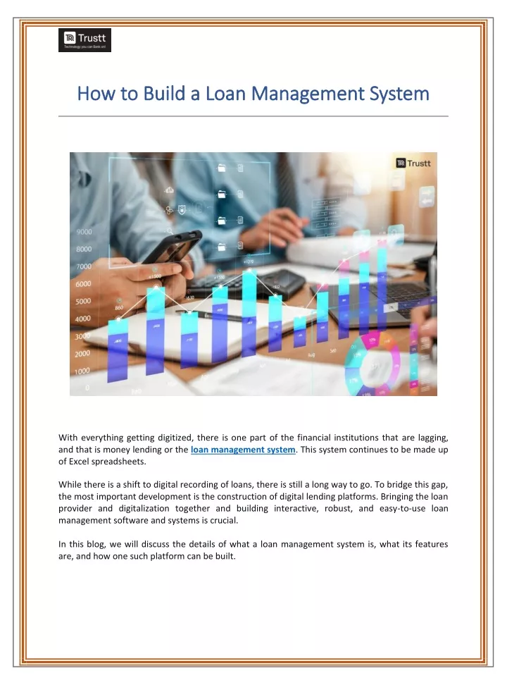 how to build a loan management system