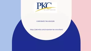 Corporate tax advisor