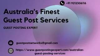 Australia Finest Guest Posting Services