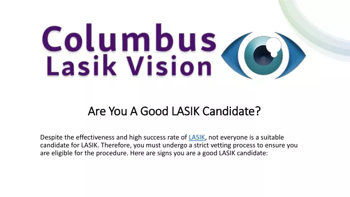 are you a good lasik candidate